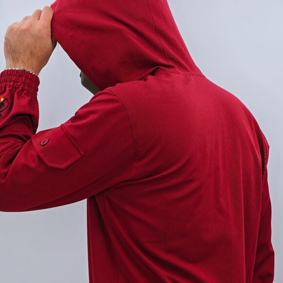 MILEV Signature 2-Piece Modest Set Men - Tunic & Trousers - Embroidered Maroon - Picture 8 of 11